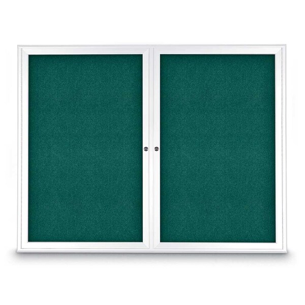 Sliding Door Indoor Enclosed Corkboard, 9